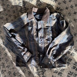 Abercrombie & Fitch Plaid Jacket - Blue and Brown